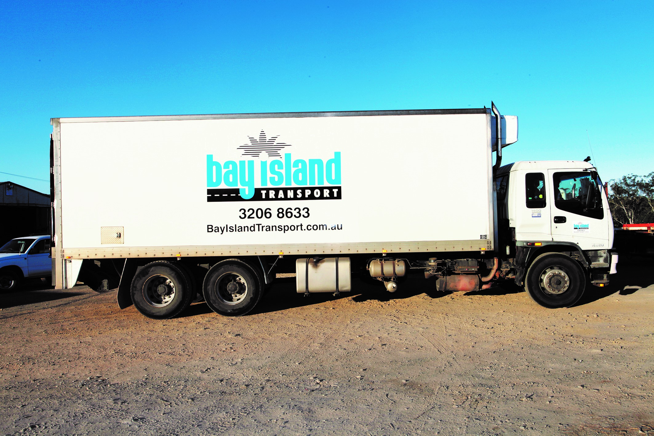 Fridge truck with logo